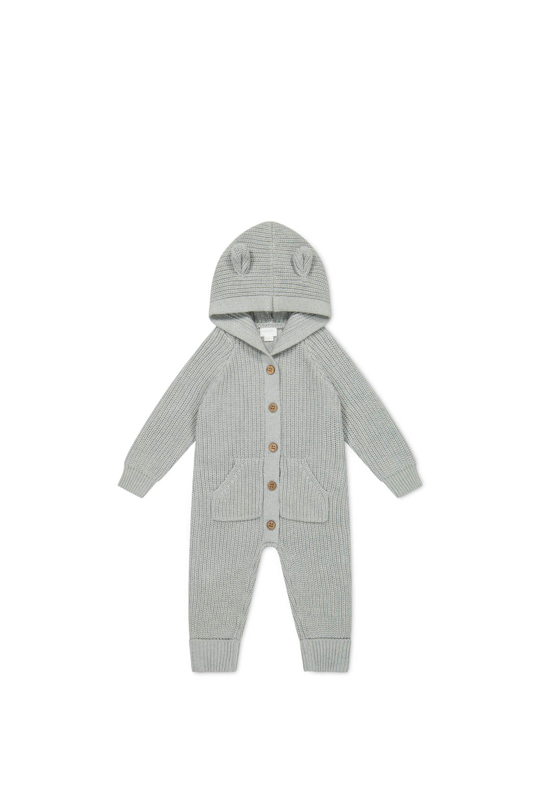 Bear Knit Onepiece - Ocean Spray Fleck Childrens Onepiece from Jamie Kay Australia