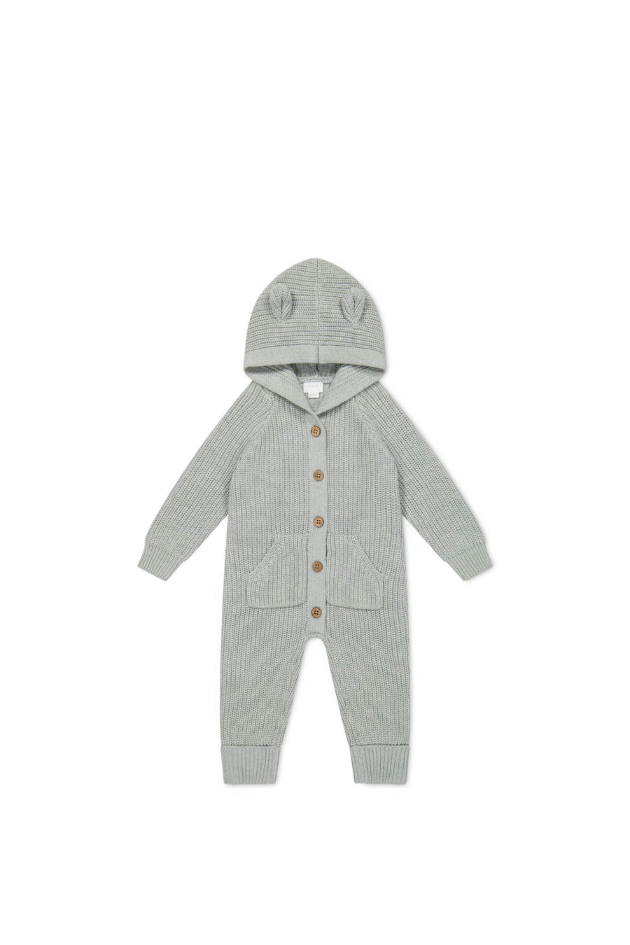 Bear Knit Onepiece - Ocean Spray Fleck Childrens Onepiece from Jamie Kay Australia