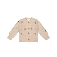 Delilah Cardigan - Delilah Jacquard Misty Rose Childrens Cardigan from Jamie Kay Australia