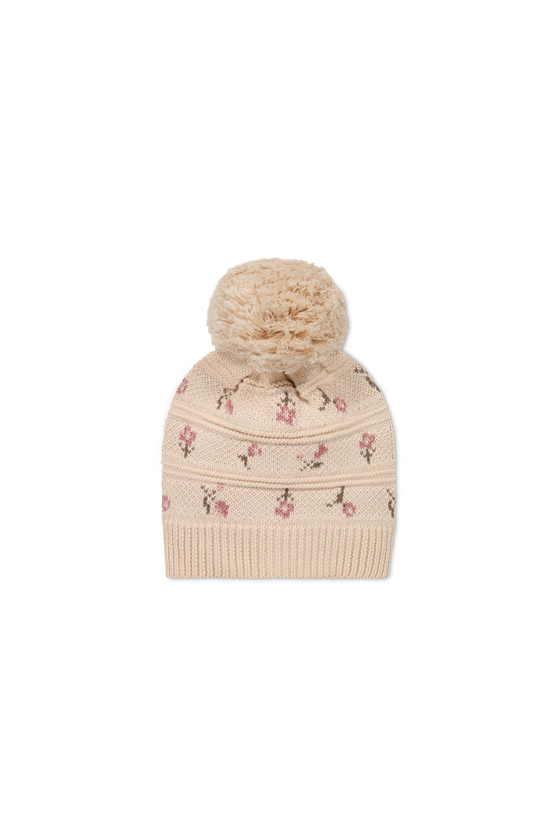 Delilah Knitted Hat - Delilah Jacquard Misty Rose Childrens Hat from Jamie Kay Australia