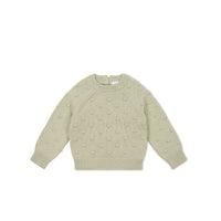 Dotty Knitted Jumper - Honeydew Childrens Jumper from Jamie Kay Australia