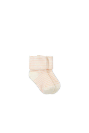 Eli Sock - Jean Stripe Childrens Sock from Jamie Kay Australia