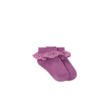 Frill Ankle Sock - Berry Jam Childrens Sock from Jamie Kay Australia