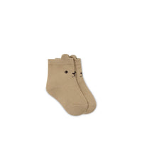 George Bear Ankle Sock - Bronzed Marle Childrens Sock from Jamie Kay Australia