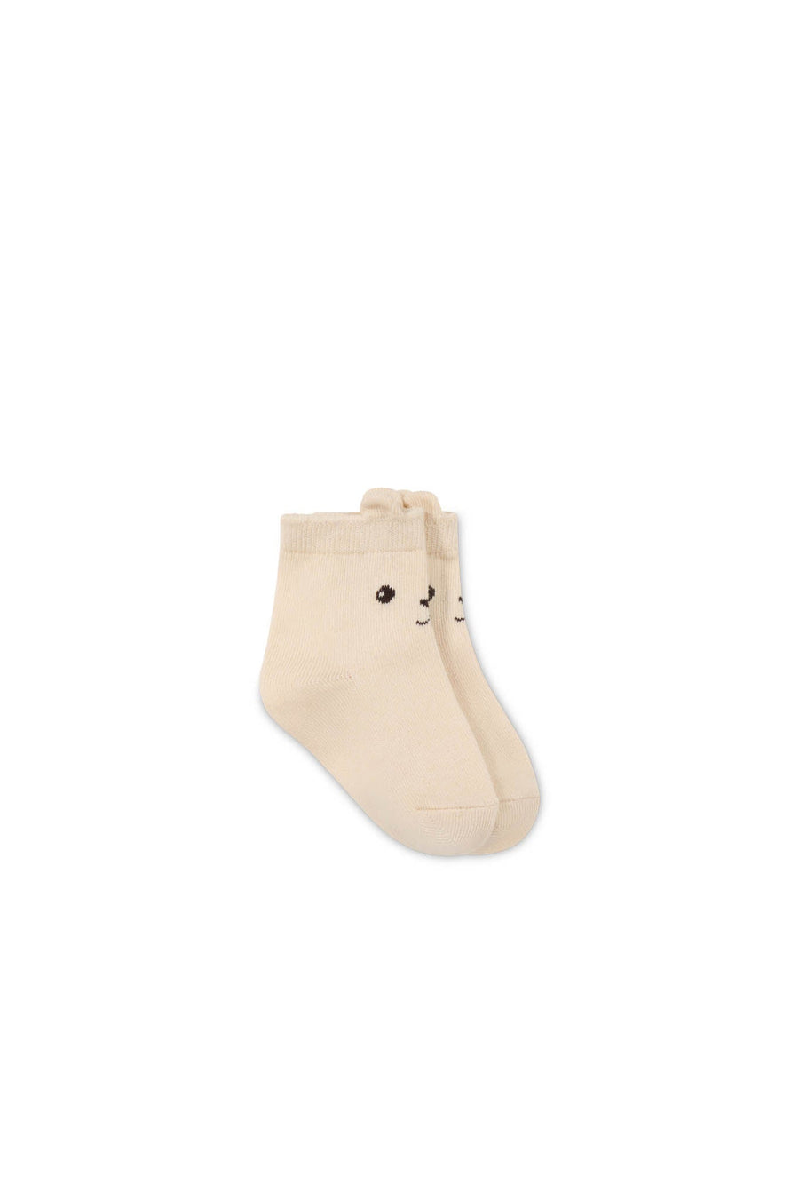 George Bear Ankle Sock - Egret Childrens Sock from Jamie Kay Australia