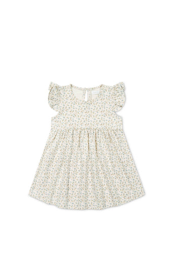 Organic Cotton Ada Dress - Blueberry Ditsy Childrens Dress from Jamie Kay Australia