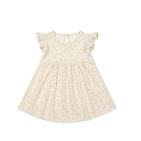 Organic Cotton Ada Dress - Rosalie Floral Mauve Childrens Dress from Jamie Kay Australia