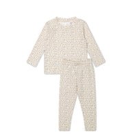 Organic Cotton Avis Long Sleeve Set - Blueberry Ditsy Childrens Pyjamas from Jamie Kay Australia