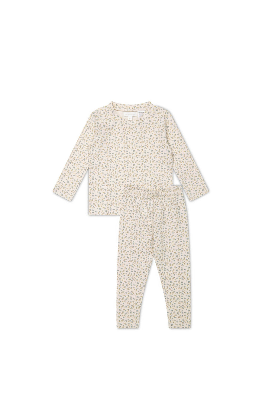 Organic Cotton Avis Long Sleeve Set - Blueberry Ditsy Childrens Pyjamas from Jamie Kay Australia