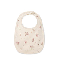 Organic Cotton Bib - Lauren Floral Tofu Childrens Bib from Jamie Kay Australia