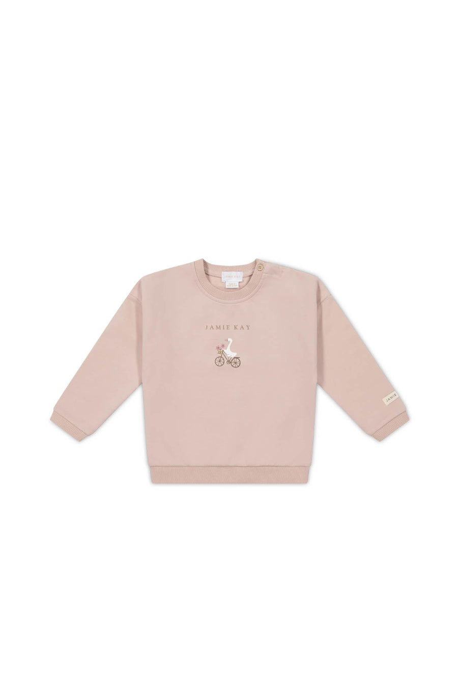 Organic Cotton Bobbie Sweatshirt - Gilly Dusky Rose Childrens Sweatshirt from Jamie Kay Australia