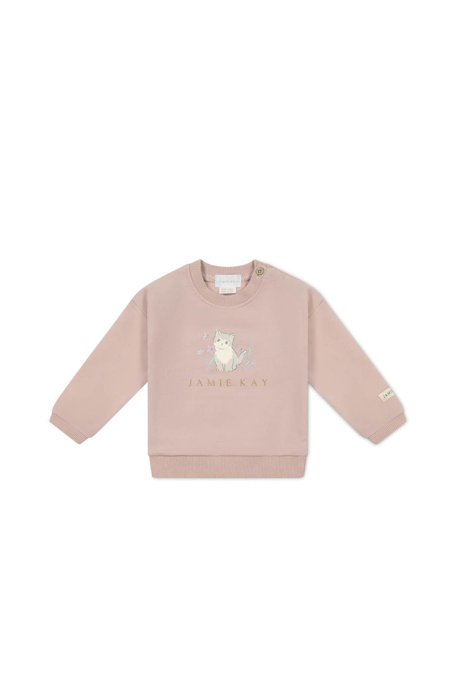 Organic Cotton Bobbie Sweatshirt - Kitty Shell Childrens Sweatshirt from Jamie Kay Australia