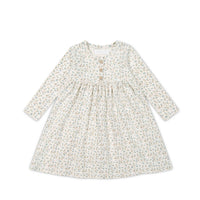 Organic Cotton Bridget Dress - Blueberry Ditsy Childrens Dress from Jamie Kay Australia