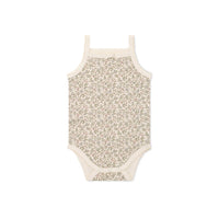 Organic Cotton Bridget Singlet Bodysuit - Ariella Eggnog Childrens Bodysuit from Jamie Kay Australia