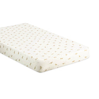 Organic Cotton Cot Sheet - Lenny Leopard Cloud Childrens Bedding from Jamie Kay Australia