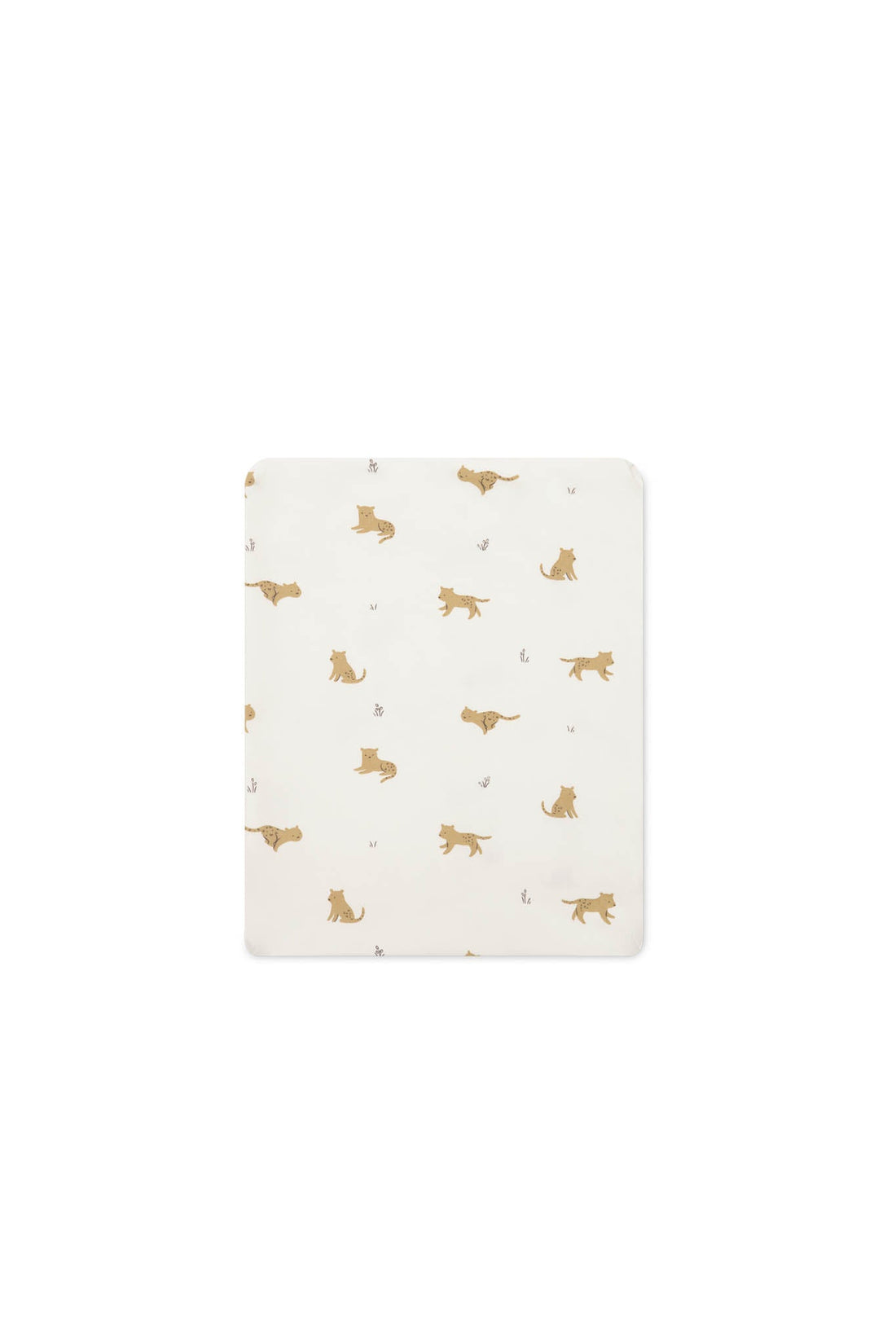 Organic Cotton Cot Sheet - Lenny Leopard Cloud Childrens Bedding from Jamie Kay Australia