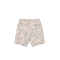 Organic Cotton Everyday Bike Short - April Floral Mauve Childrens Short from Jamie Kay Australia