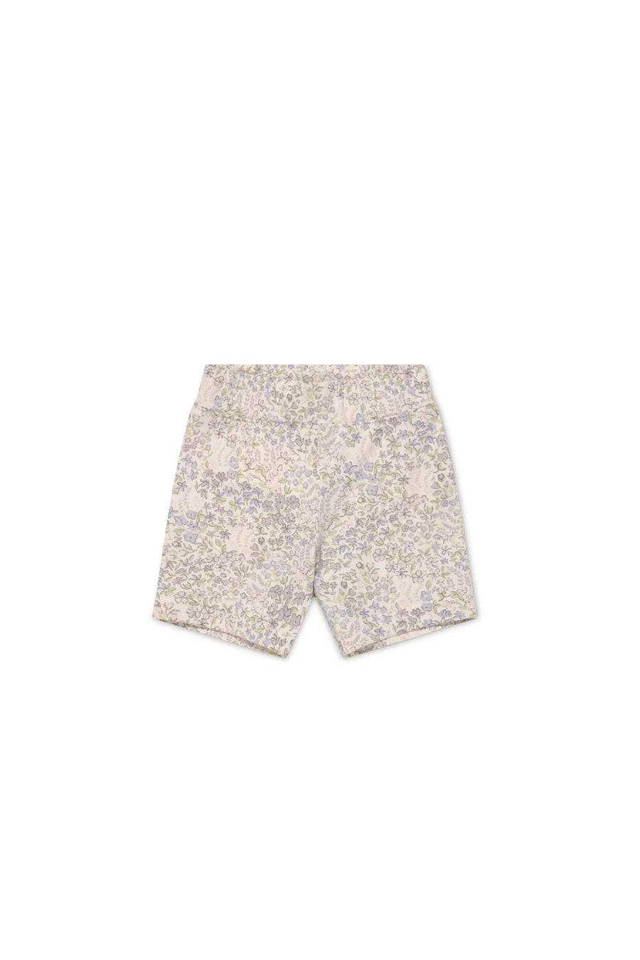 Organic Cotton Everyday Bike Short - April Floral Mauve Childrens Short from Jamie Kay Australia