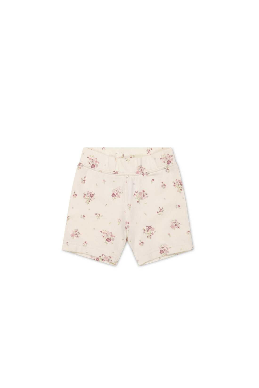 Organic Cotton Everyday Bike Short - Lauren Floral Tofu Childrens Short from Jamie Kay Australia