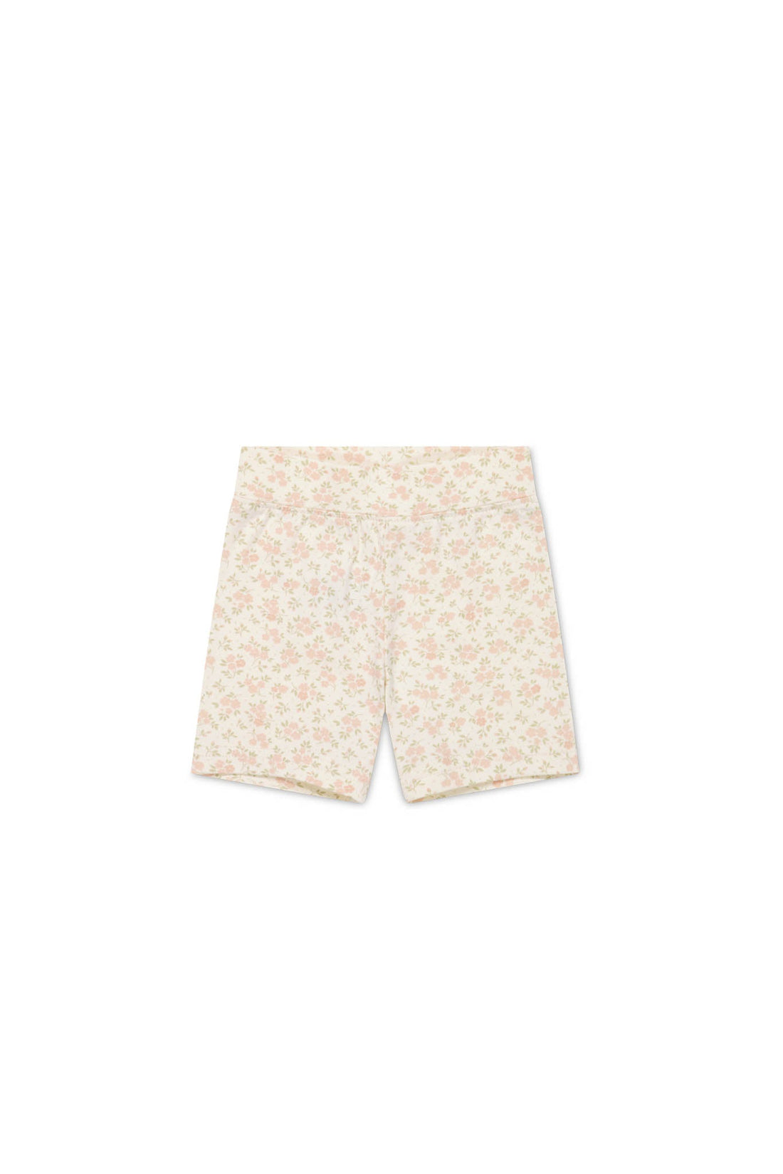 Organic Cotton Everyday Bike Short - Rosalie Floral Mauve Childrens Short from Jamie Kay Australia