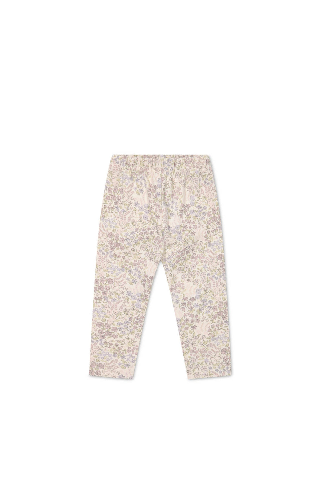 Organic Cotton Everyday Legging - April Floral Mauve Childrens Legging from Jamie Kay Australia