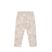 Organic Cotton Everyday Legging - April Floral Mauve Childrens Legging from Jamie Kay Australia