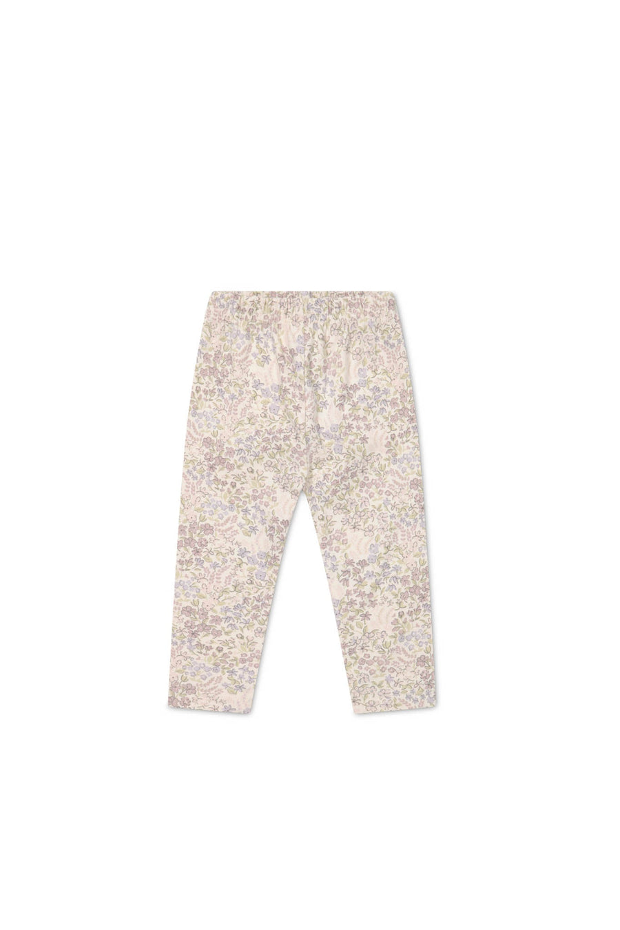 Organic Cotton Everyday Legging - April Floral Mauve Childrens Legging from Jamie Kay Australia