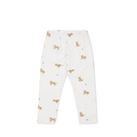 Organic Cotton Everyday Legging - Lenny Leopard Cloud Childrens Legging from Jamie Kay Australia