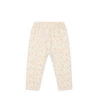 Organic Cotton Everyday Legging - Rosalie Floral Mauve Childrens Legging from Jamie Kay Australia