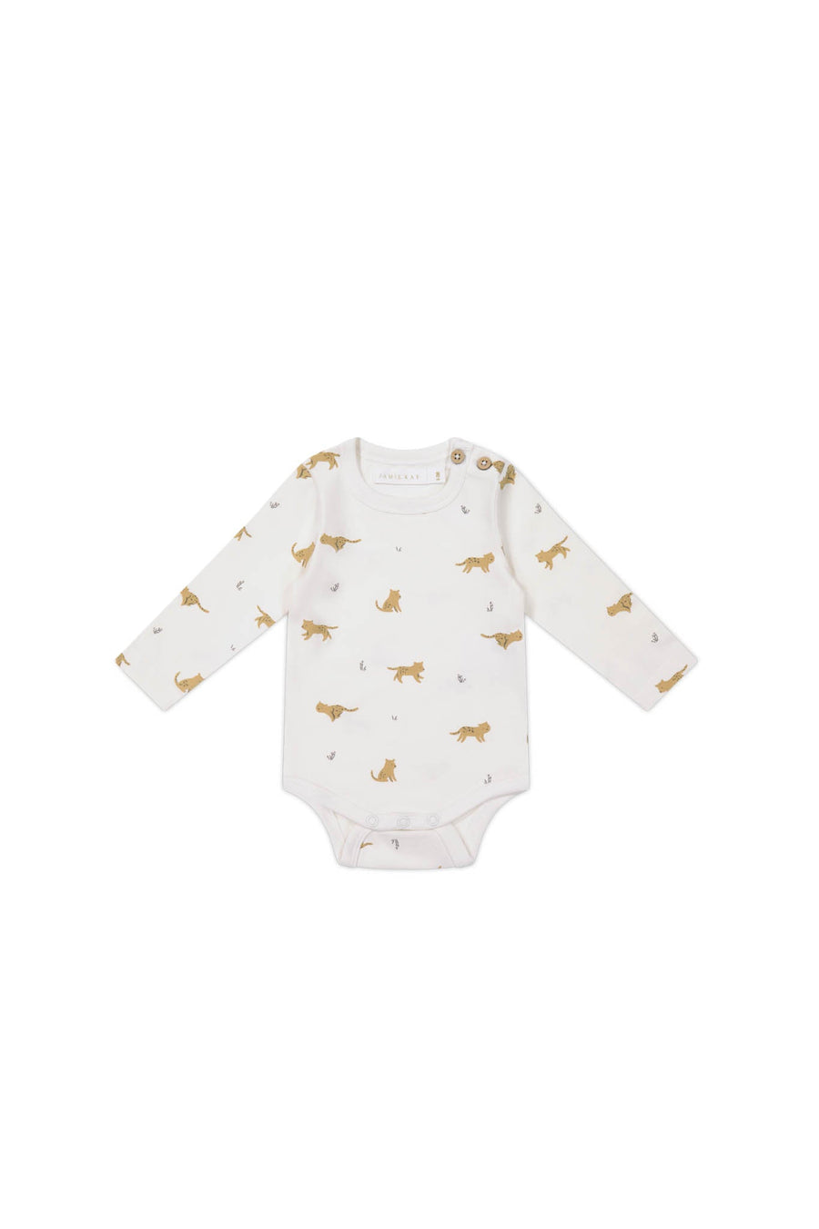 Organic Cotton Fernley Bodysuit - Lenny Leopard Cloud Childrens Bodysuit from Jamie Kay Australia