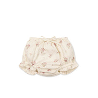 Organic Cotton Frill Bloomer - Lauren Floral Tofu Childrens Bloomer from Jamie Kay Australia