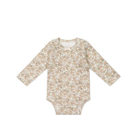 Organic Cotton Long Sleeve Bodysuit - Kitty Chloe Childrens Bodysuit from Jamie Kay Australia