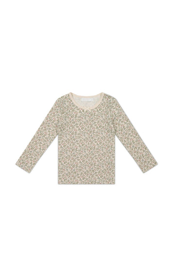 Organic Cotton Long Sleeve Top - Ariella Eggnog Childrens Top from Jamie Kay Australia