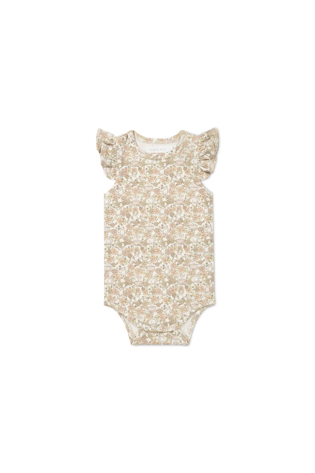 Organic Cotton Maddie Singlet Bodysuit - Kitty Chloe Childrens Bodysuit from Jamie Kay Australia