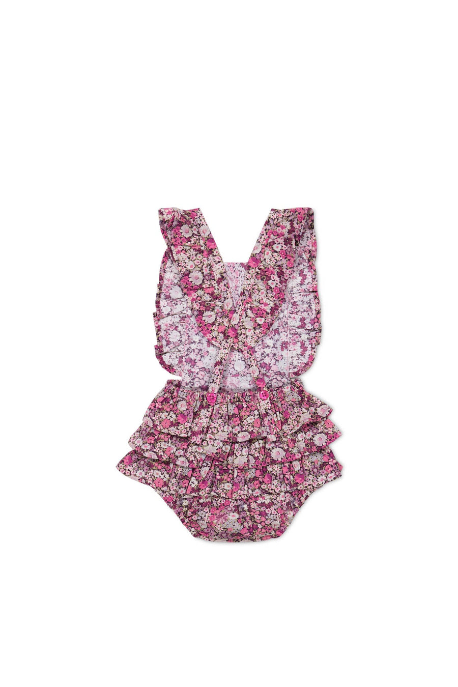 Organic Cotton Madeline Playsuit - Garden Print Childrens Playsuit from Jamie Kay Australia