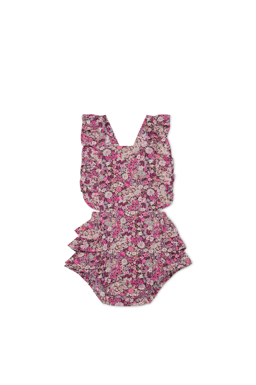 Organic Cotton Madeline Playsuit - Garden Print Childrens Playsuit from Jamie Kay Australia