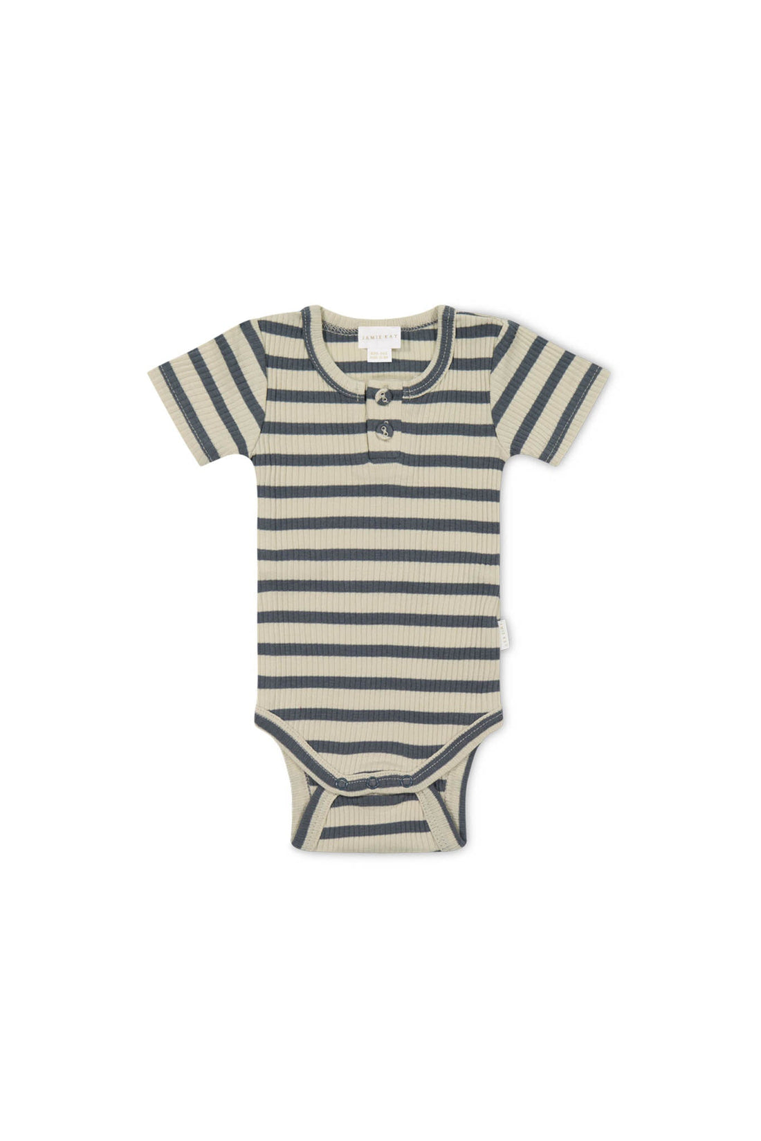 Organic Cotton Modal Darcy Rib Tee Bodysuit - Cassava/Arctic Childrens Bodysuit from Jamie Kay Australia