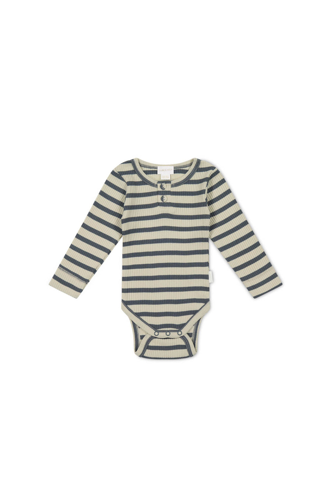 Organic Cotton Modal Long Sleeve Bodysuit - Cassava/Arctic Childrens Bodysuit from Jamie Kay Australia