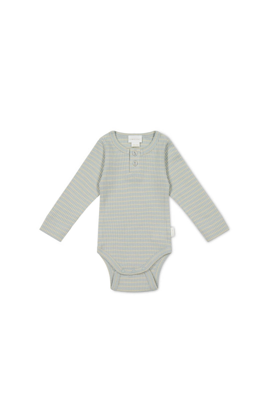 Organic Cotton Modal Long Sleeve Bodysuit - Ocean Spray/Cassava Childrens Bodysuit from Jamie Kay Australia