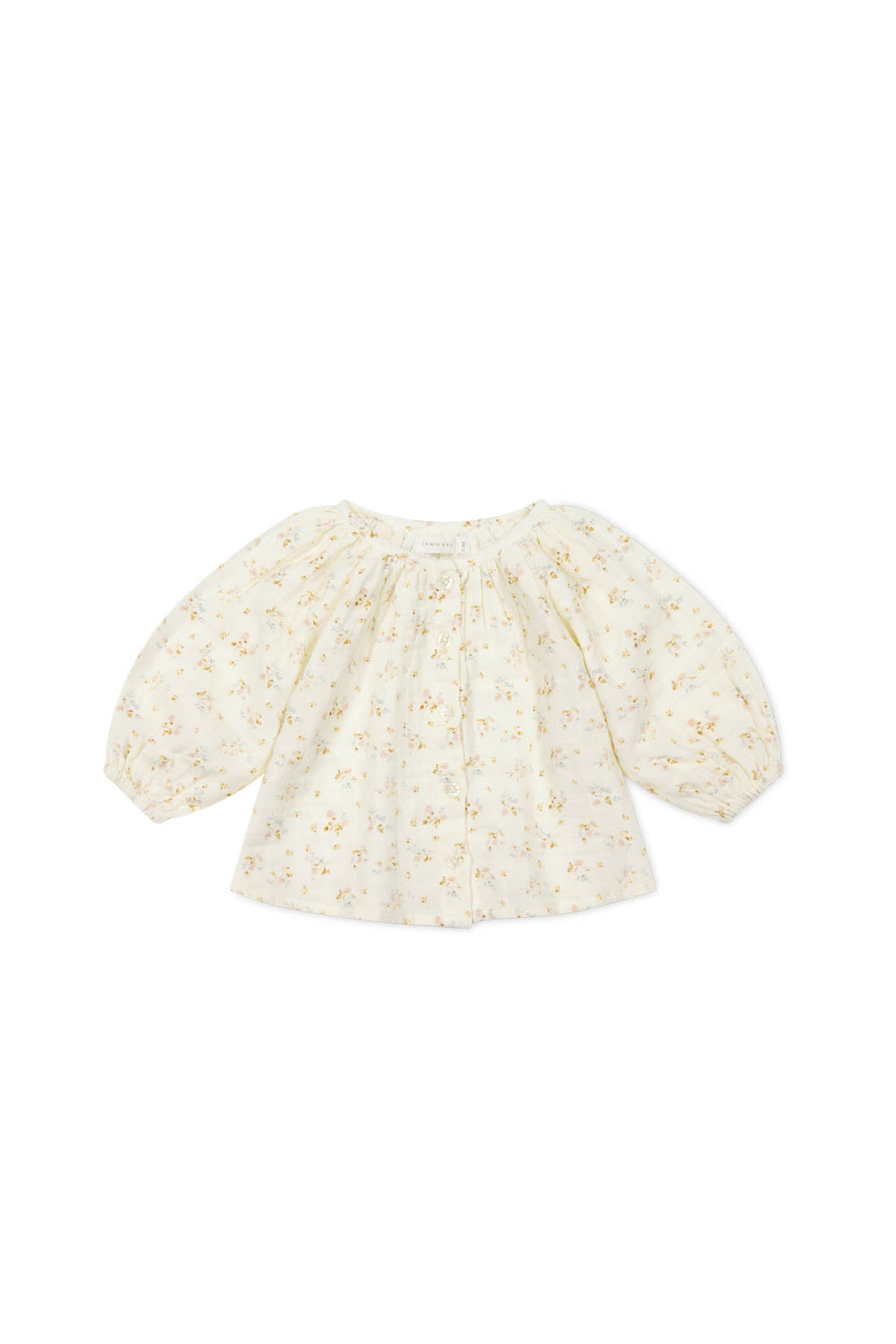 Organic Cotton Muslin Martha Top - Nina Watercolour Floral Childrens Top from Jamie Kay Australia