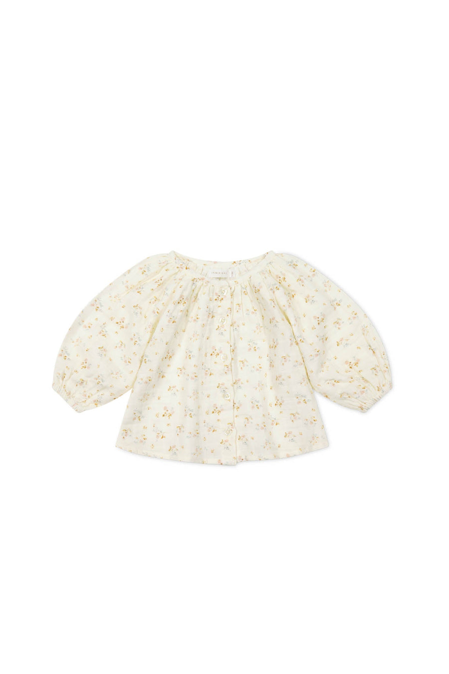 Organic Cotton Muslin Martha Top - Nina Watercolour Floral Childrens Top from Jamie Kay Australia