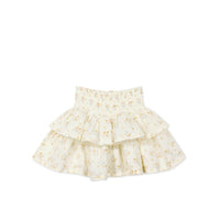 Organic Cotton Muslin Samantha Skirt - Nina Watercolour Floral Childrens Dress from Jamie Kay Australia