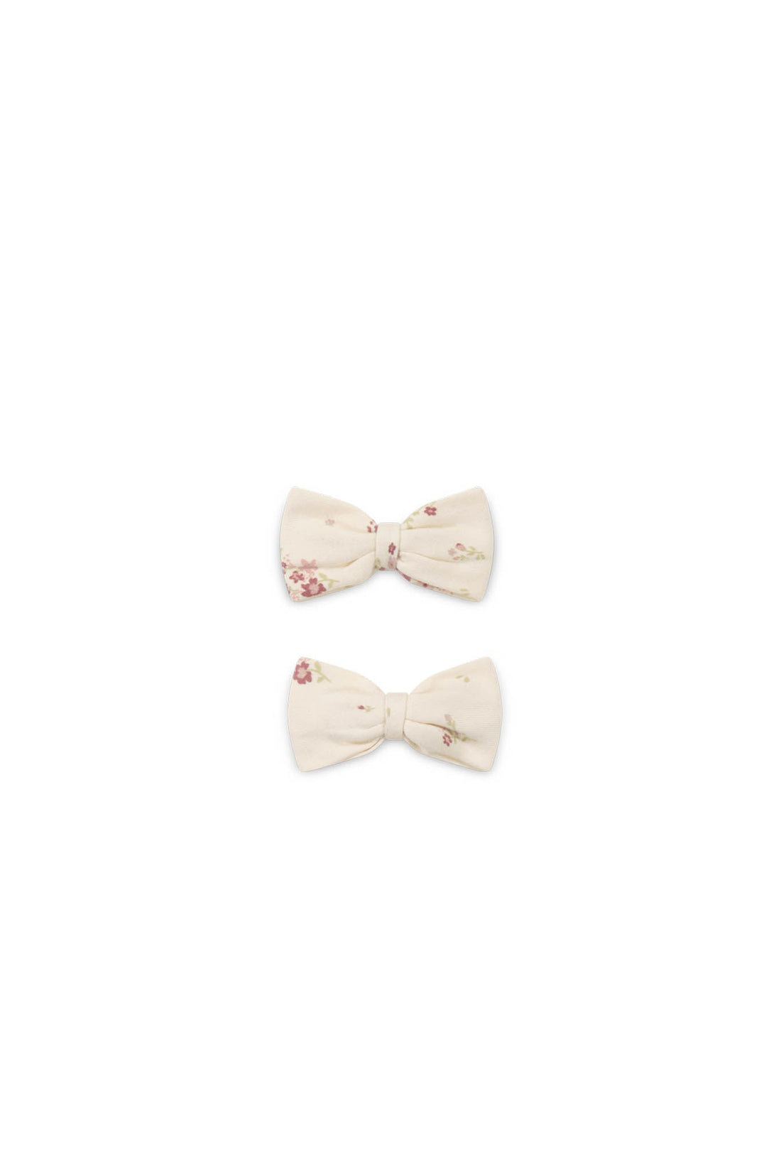 Organic Cotton Bow 2PK - Lauren Floral Tofu Childrens Bow from Jamie Kay Australia