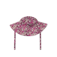 Organic Cotton Noelle Hat - Garden Print Childrens Hat from Jamie Kay Australia