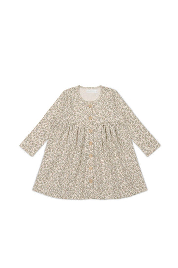 Organic Cotton Poppy Dress - Ariella Eggnog Childrens Dress from Jamie Kay Australia