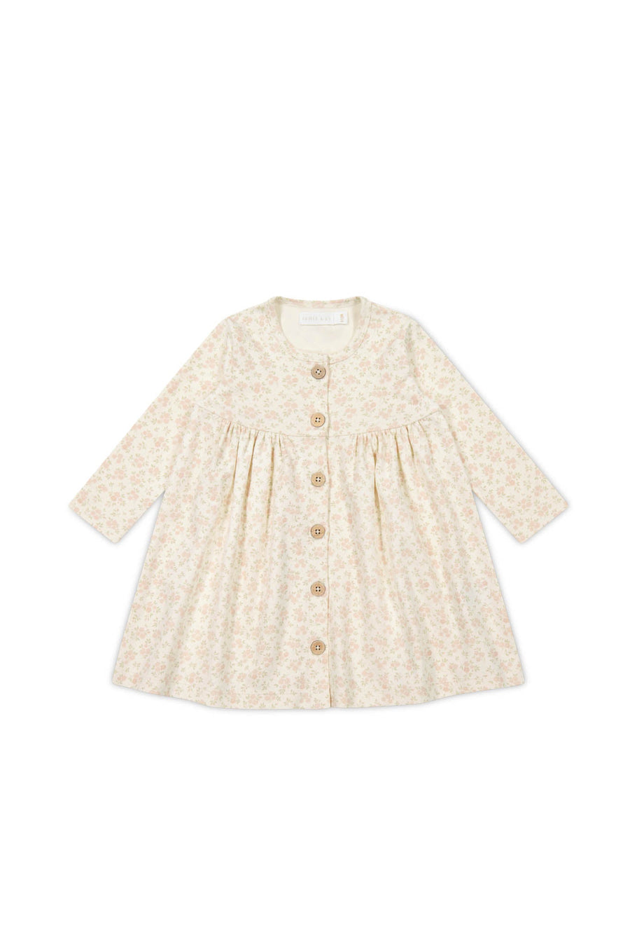 Organic Cotton Poppy Dress - Rosalie Floral Mauve Childrens Dress from Jamie Kay Australia