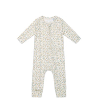 Organic Cotton Reese Zip Onepiece - Blueberry Ditsy Childrens Onepiece from Jamie Kay Australia