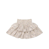 Organic Cotton Ruby Skirt - April Floral Mauve Childrens Skirt from Jamie Kay Australia