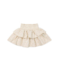 Organic Cotton Ruby Skirt - Rosalie Floral Mauve Childrens Skirt from Jamie Kay Australia