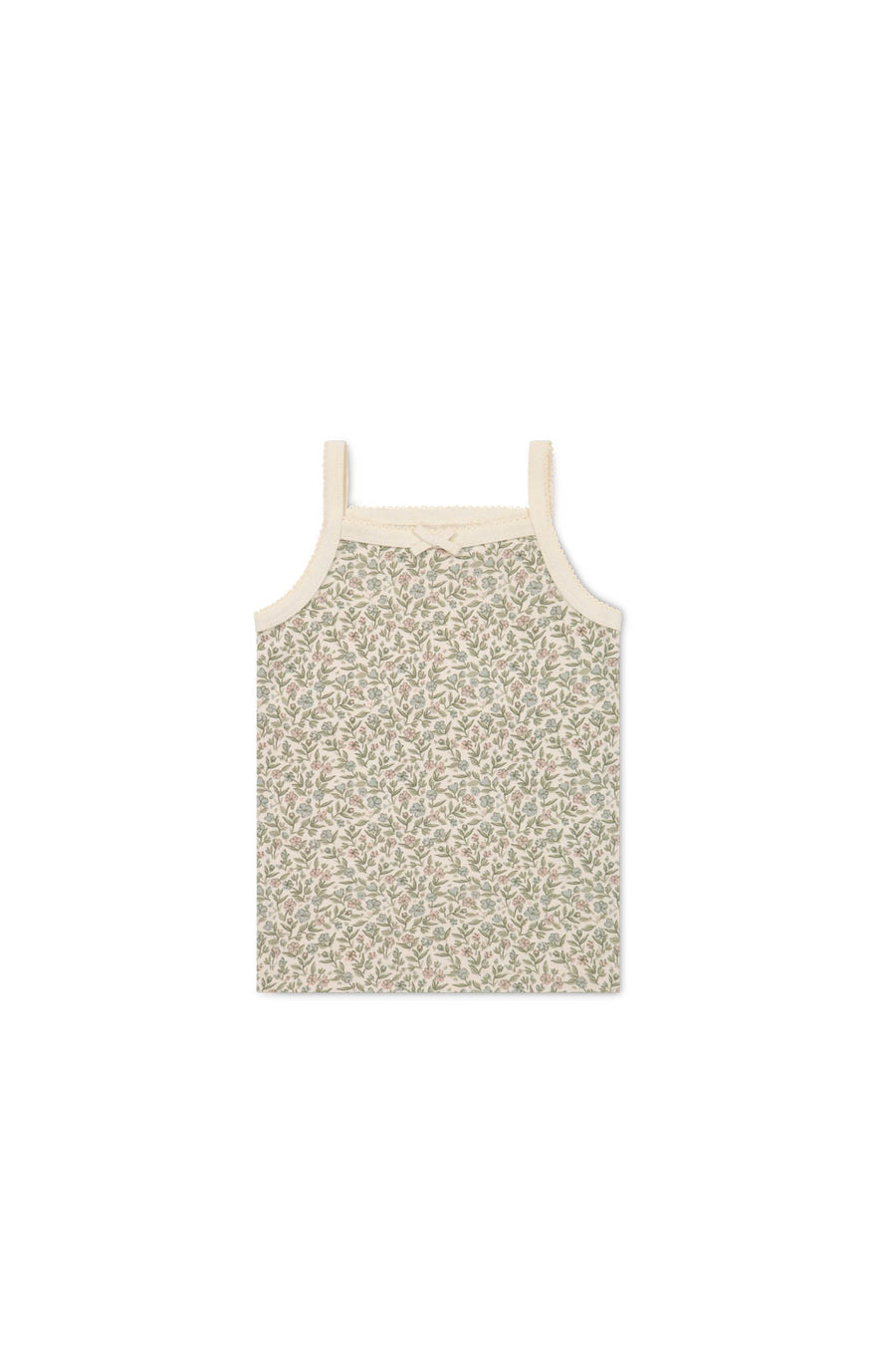 Organic Cotton Singlet - Ariella Eggnog Childrens Singlet from Jamie Kay Australia